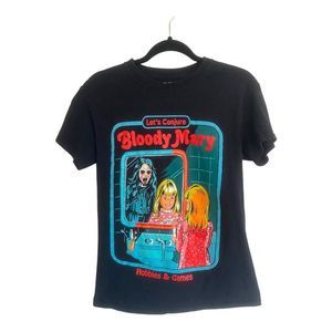 Creepy Co. Men's Crew Neck Short Sleeve Graphic Print T-Shirt Black Size S